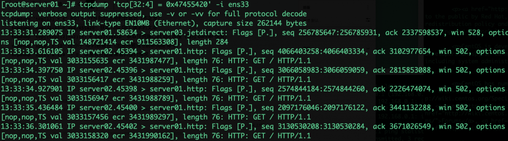 Tcpdump使用