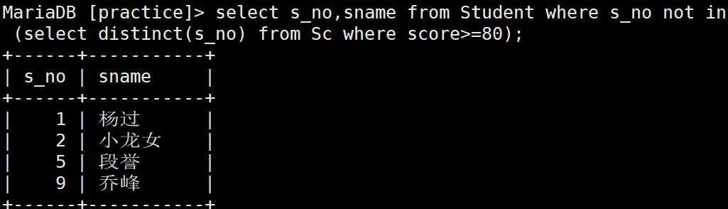 2 MYSQL SQL练习题
